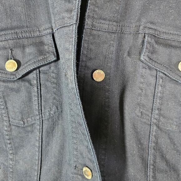 Chaps Navy Denim Jacket True Navy Women's Size Large - Picture 9 of 13